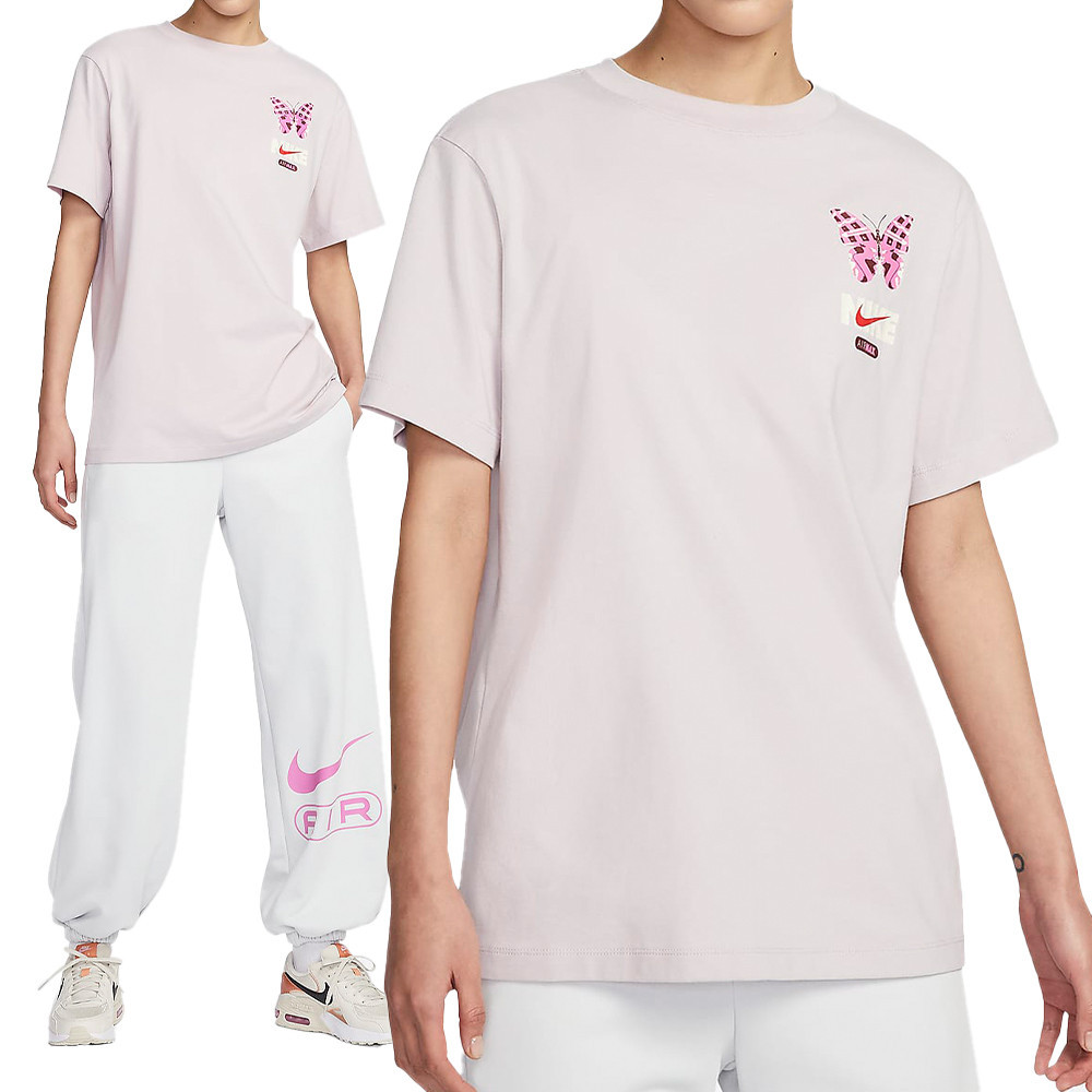 Nike NSW AIR MAX DAY 女 紫 短T 蝴蝶 上衣 T恤 短袖 FQ8874-019