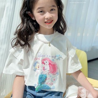 💕洋洋兒童店💕 女童短袖上衣 兒童短袖 女童短袖T恤 夏季新款韓版女孩洋氣上衣薄款兒童休閒半袖體恤 寶寶短袖 女童上衣