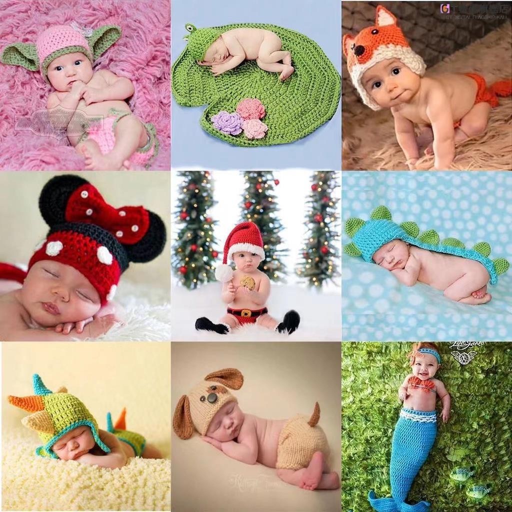 GT-嬰兒攝影套裝 兒童百天攝影道具服裝 新生兒拍照道具 寶寶拍照背景布 嬰兒拍照背景 寫真道具 嬰兒造型服