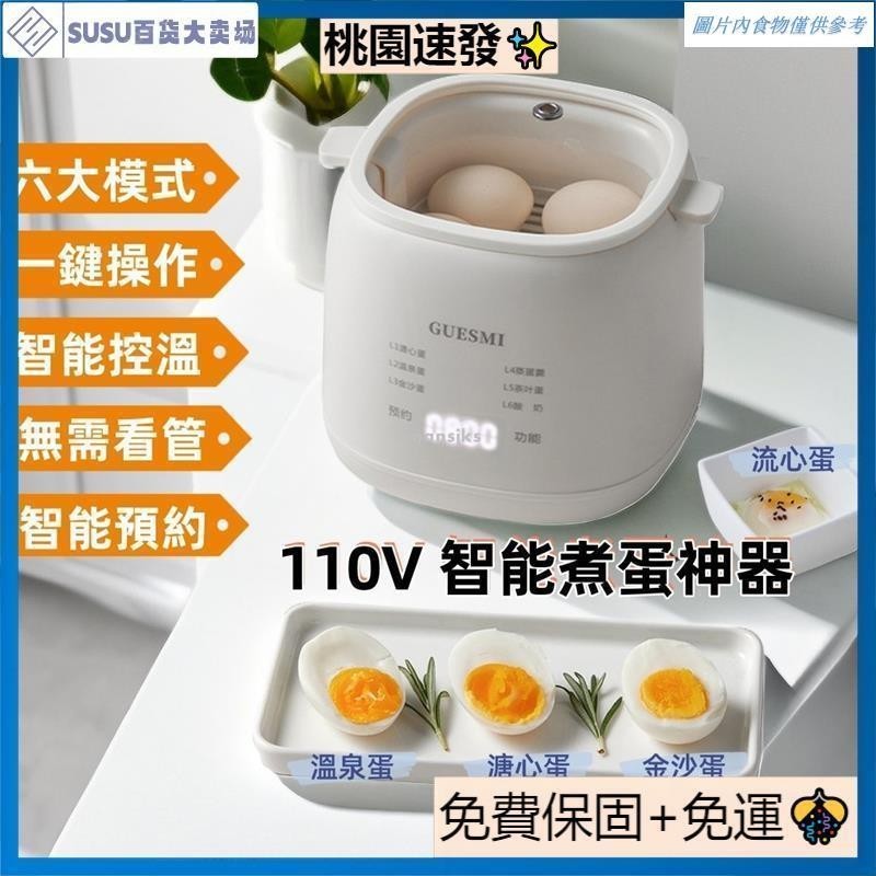 🔥台灣熱銷🔥110V 煮蛋器 蒸蛋器 溫泉蛋機 溏心蛋優格機 多功能智能 煮蛋神器 迷你早餐機