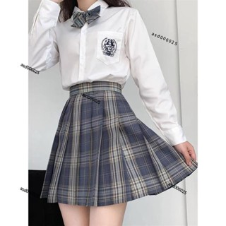臺灣⚡襯衫格裙日系JK制服✨修身顯瘦 百褶裙 長袖短袖 百褶裙 制服短裙 學院風國中高校學生服 學院風套裝