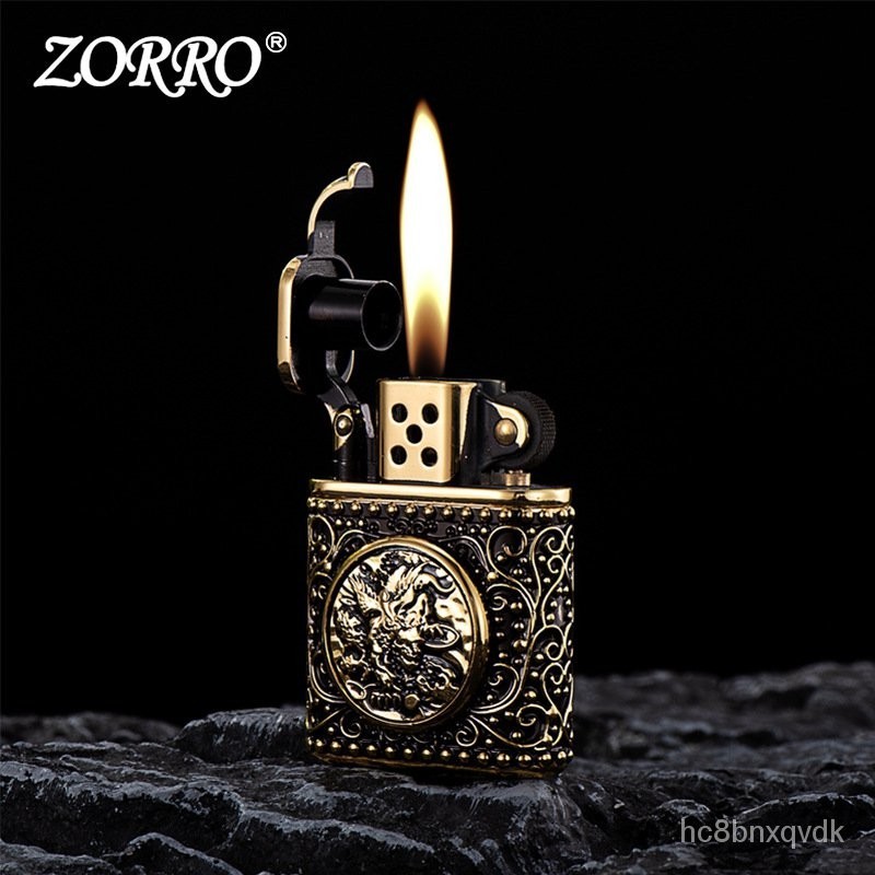 【創美生活】ZORRO佐羅Z506-634C盔甲貔貅打火機純銅老九門精品打火機 打火機 禮品 生日 2JVV