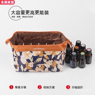 👝精油收納包 隨身包 收納包 精油佈包 香水收納包 香水包 精油手提包 18格多特瑞精油包大容量15ml複古花色收納包化