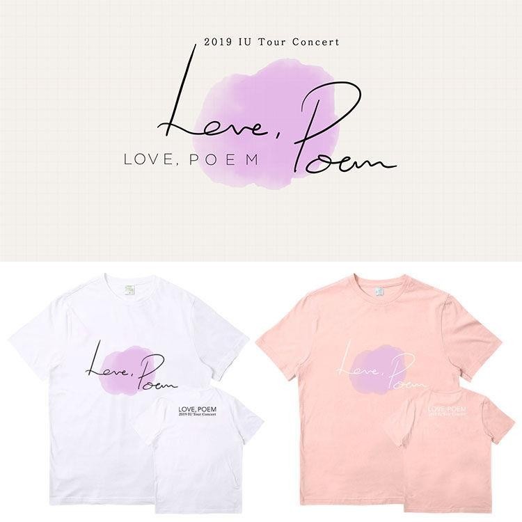 KPOP iu李知恩Love Poem演唱會周邊應援同款短袖T恤夏季純棉印花打歌服