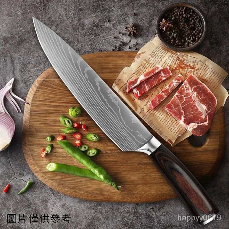 德國大馬士革紋廚師刀料理刀小菜刀切魚生魚片多用刀水果刀