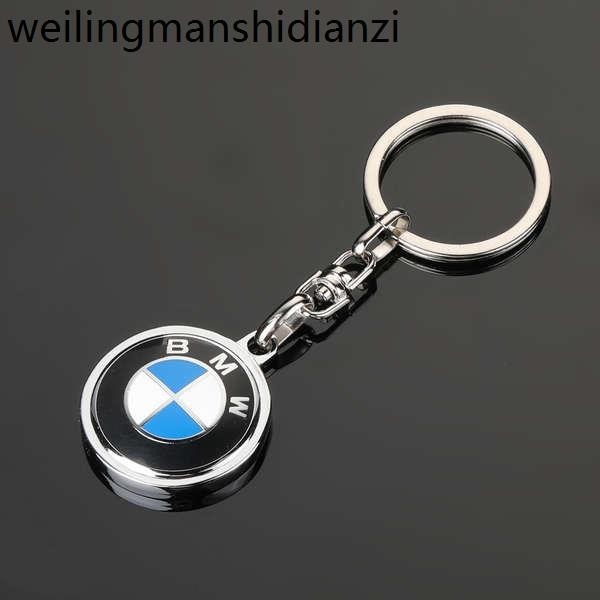 適用於寶馬汽車鑰匙扣 圓形金屬汽車鑰匙扣 車鑰匙吊飾訂製LOGO