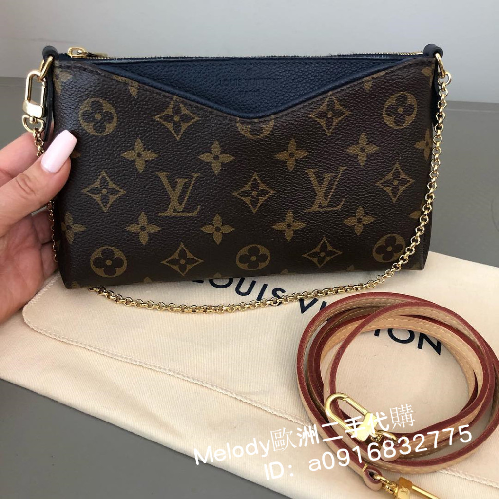 二手精品【LV 路易威登】Pallas 長背帶 鍊包 M41639黑色 鏈條包 側背包 女生 實拍