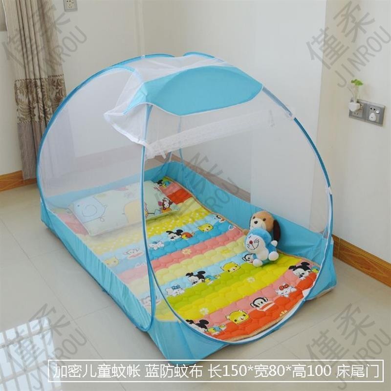 🔥臺灣熱賣🔥兒童寶寶蚊帳罩通用免安裝可折疊有底嬰兒床蚊帳蒙古包蚊帳玩具屋