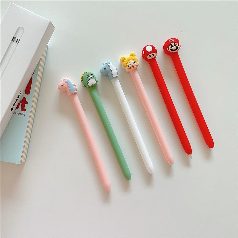 【臺灣出貨】蘋果Apple pencil筆套一代二代硅膠蘋果筆iPad手寫筆pencil保護套 筆身套 筆套 卡通公仔筆