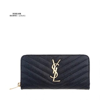 二手 SAINT LAURENT Portafogli Monogram ysl 長夾 紅 黑 358094