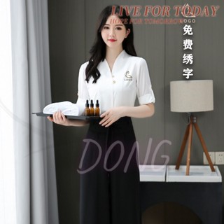 阿西❤️職業裝 美容工作服 足浴技師工作服 高階足療工作服 氣質套裝工作服 新款美容院工作服 按摩工作服 養生館 spa