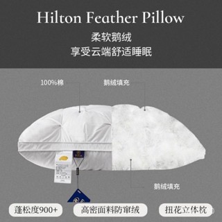 📣優選精品🌈希爾頓五星級酒店衕款 柔軟親膚 枕頭 枕芯 迴彈枕頭 不變形 護頸椎枕 改善睡眠 記憶枕 可機洗 傢用枕頭