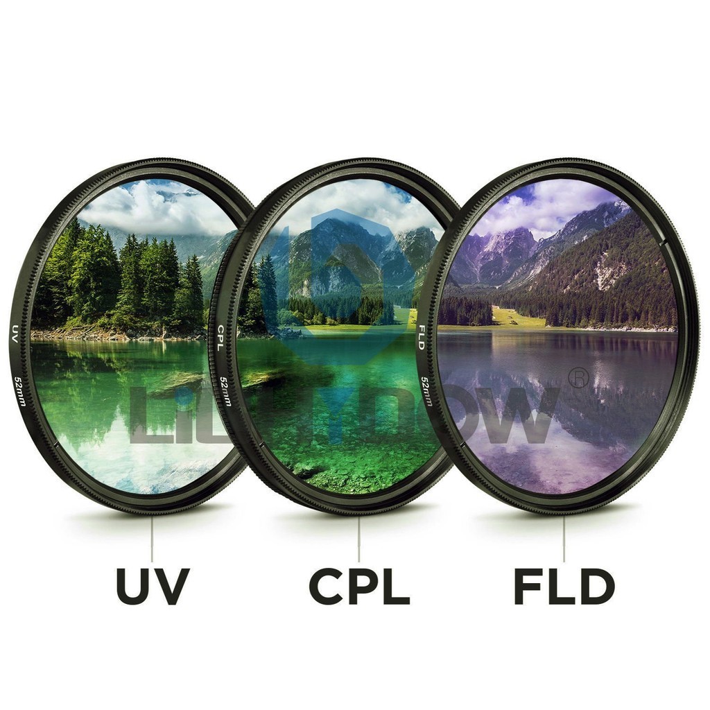 【📸三合一濾鏡套裝】 UV保護鏡 CPL偏振鏡 FLD熒光鏡  Canon Nikon Sony EOS類單眼通用