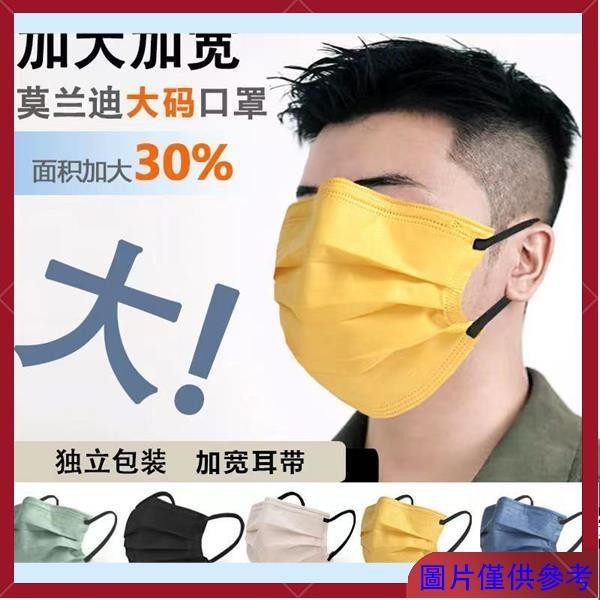 台灣出貨下殺價 大臉口罩加大號大碼馬卡龍線臉小專用女特大號男加大款一次性防護口罩