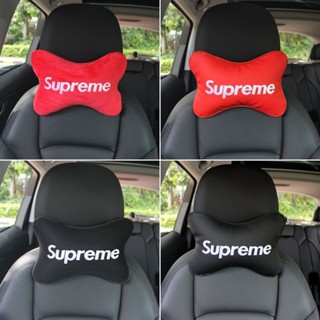 四季通用汽車頭枕網紅潮牌護頸枕車載靠枕Supreme車內座椅靠枕頭