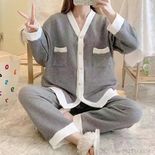 臺灣出貨💥孕婦裝 棉質月子服 產後哺乳衣套裝 空氣棉孕婦睡衣 秋季透氣餵奶衣套裝 秋裝哺乳衣 哺乳裝YYDS