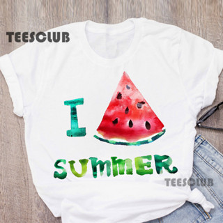 I Love Summer Tshirt 夏季Summer西瓜印花男女情侶親子短袖T恤