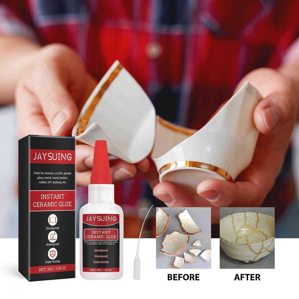 Jaysuing Ceramic Repair Super Glue Household Porcelain Quick