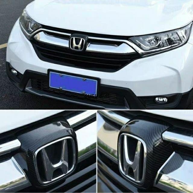 SUSU車品💞CRV💥外飾 改裝 空套 配件 CRV5 CRV5.5 水箱護罩 霧燈框 車標框 卡夢 碳纖 紅色 紅