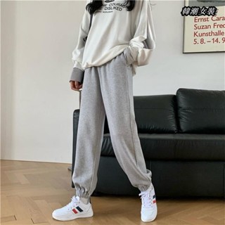 🔥韓潮大碼女裝🔥加大尺碼長褲 寬鬆 150公斤內可穿 顯瘦大尺碼運動褲女300斤胖mm春秋寬鬆束腳顯瘦學生小個子#大