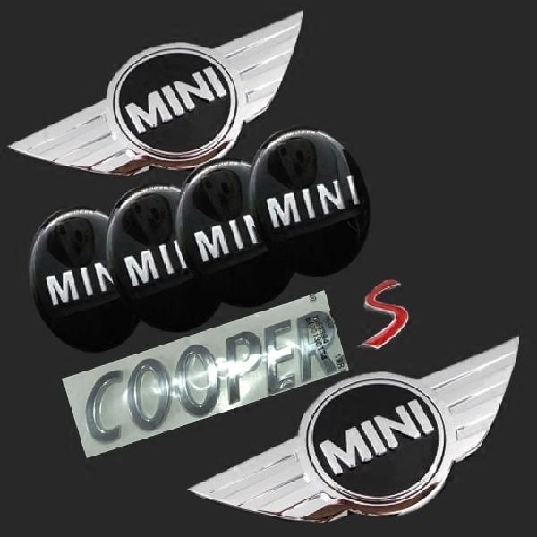 金屬MINI車標COOPER S尾箱裝飾英文貼標 MINI輪轂中心蓋標前后標 汽車裝飾 汽車改裝 車標貼紙