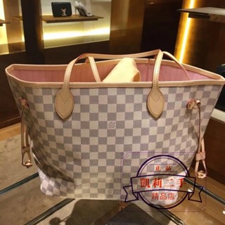 【凱莉二手】 LV 路易威登 N41605/N41361 NEVERFULL MM 棋盤格 子母包 購物袋 托特包 肩背