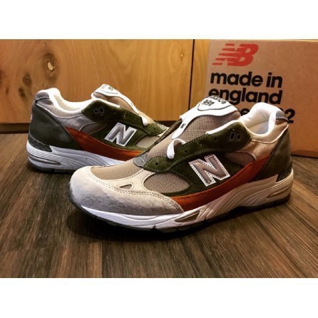 日韓現貨 NEW BALANCE 911系列 D寬 灰綠 麂皮 英製 M991NGO