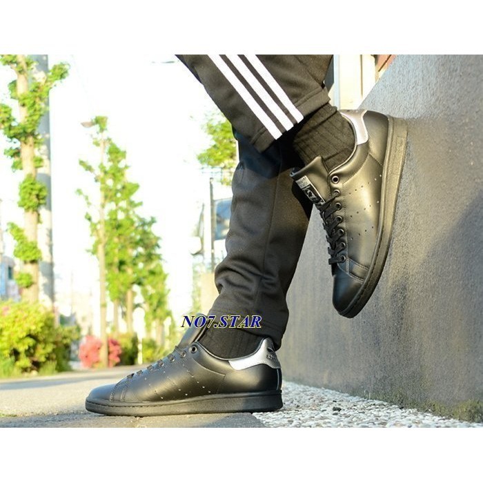 Adidas Originals Stan Smith 史密斯 黑銀 全黑 皮革 休閒 銀尾 男女鞋 BB5156