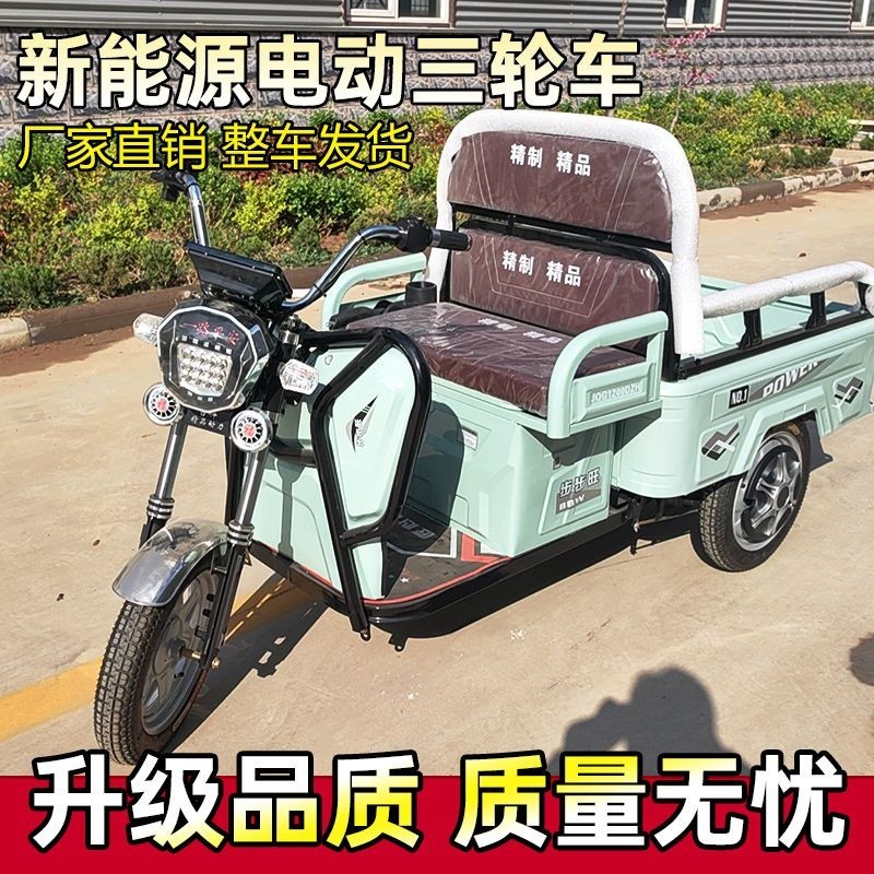 【臺灣專供】電動三輪車成人小型老人迷你接送孩子貨車拉貨老年步車三輪新款