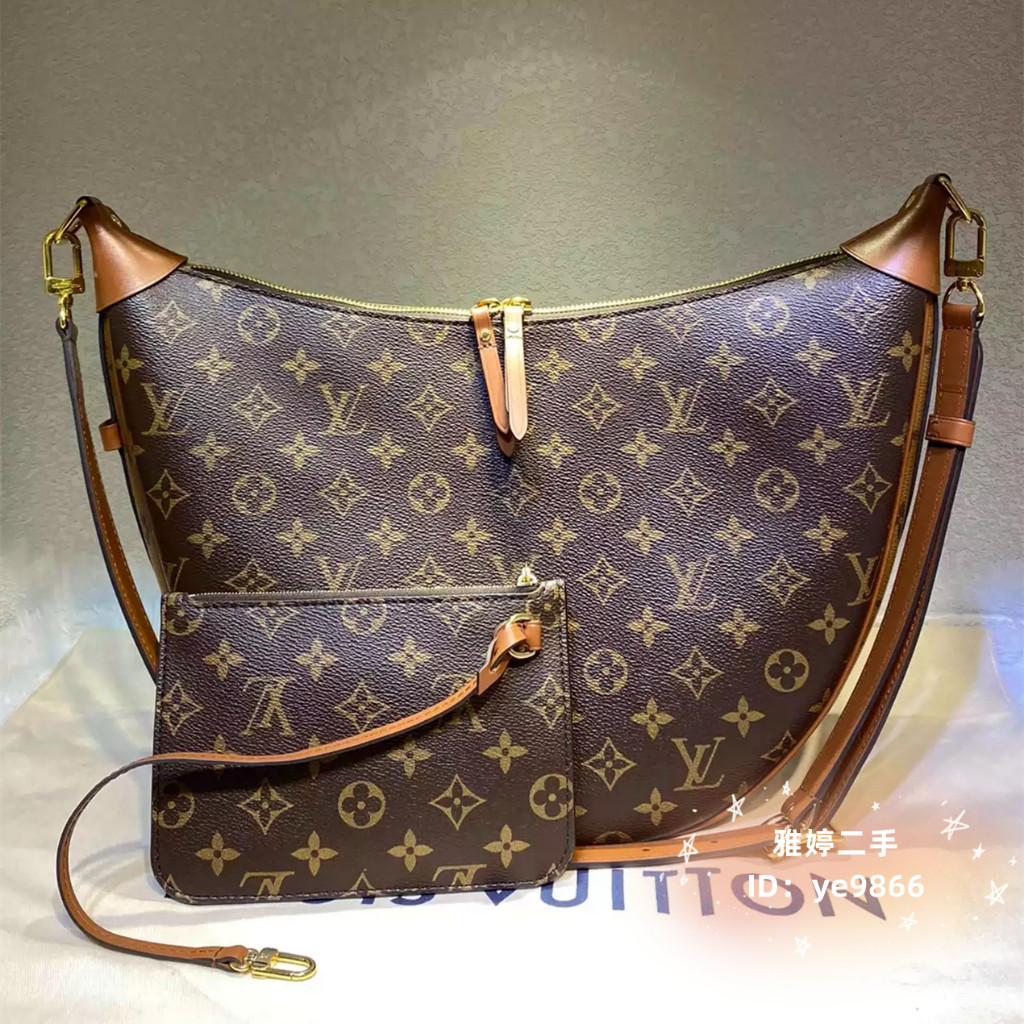 二手 LV 路易威登 Loop Hobo M46311 棕色老花 大號 豌豆包 半月包 單肩包 腋下包