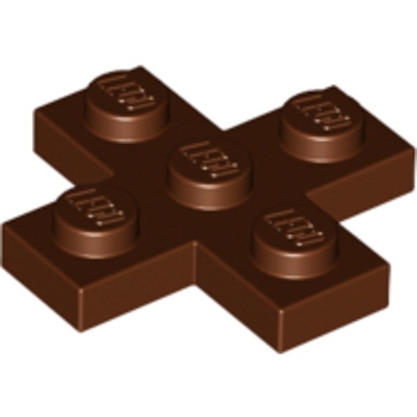 LEGO零件 變形平板磚 3x3 紅棕色 15397 6050918【必買站】樂高零件