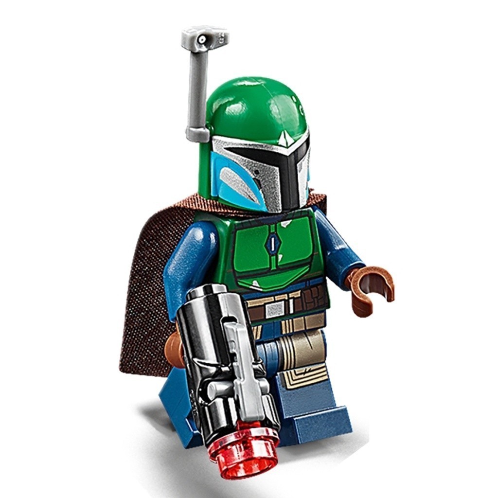 LEGO人偶 SW1078 曼達洛人戰士 (綠頭盔, 深棕披風) 星際大戰系列【必買站】樂高人偶