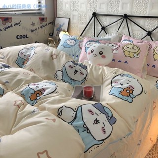 💞吉伊卡哇💞 chiikawa 床笠式 床單 吸濕排汗 不掉色 不起球 被套組 薄被套 床包四件套 宿捨單人床套組 WG