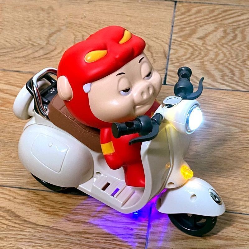 網紅豬豬俠 特技摩託車 大學生 兒童豬豬俠玩具 小衆 迷你小型電動車 體感電動車