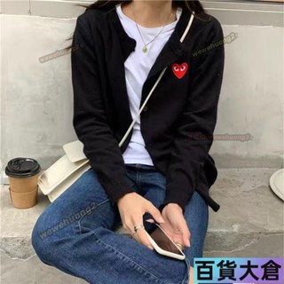短版上衣針織 韓版秋冬韓版復古桃心針織小外套女長袖緊身打底毛衣小外套上衣 七分袖針織衫 正韓毛衣 木耳邊上衣【百貨大倉】