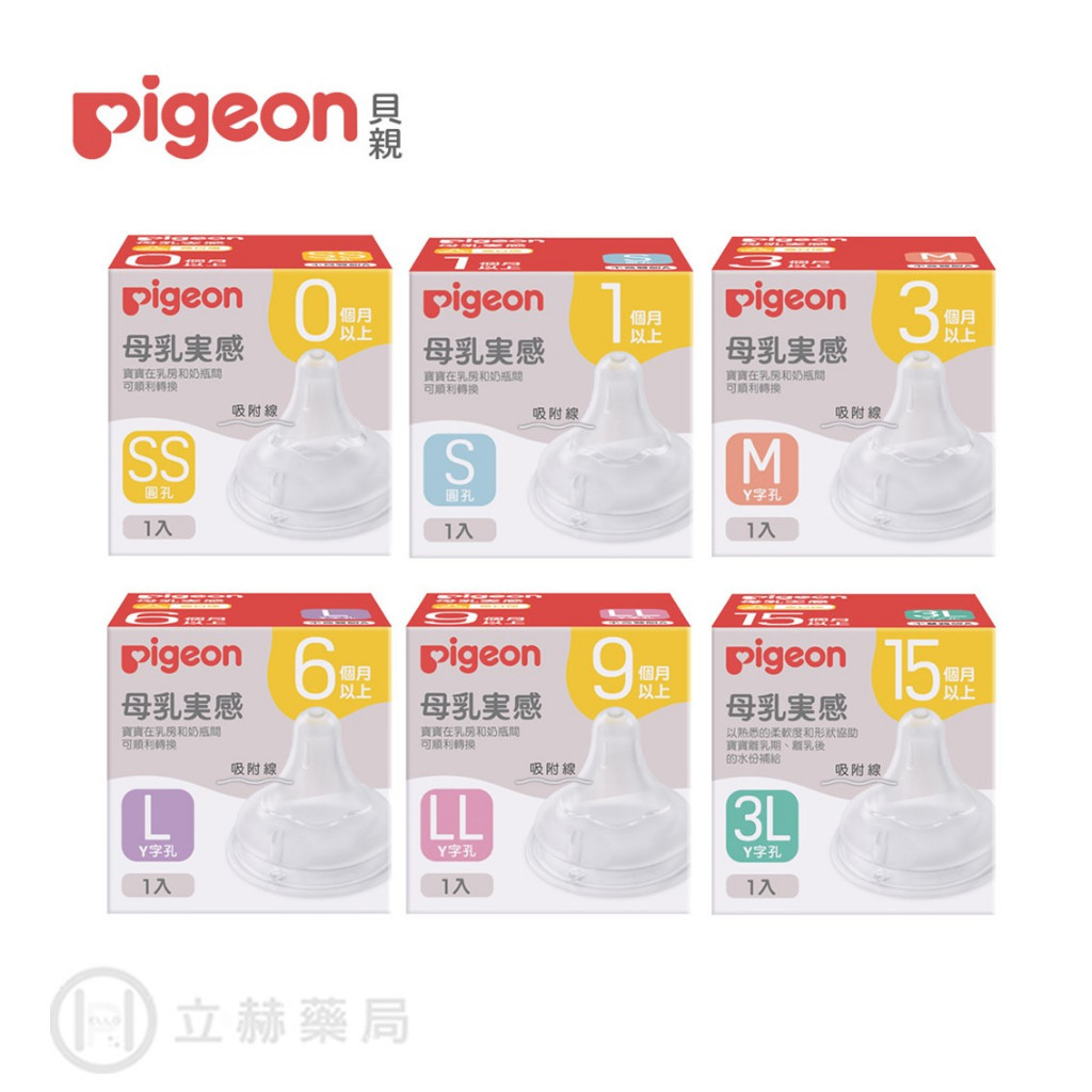 貝親 Pigeon 第三代 寬口母乳實感奶嘴 1入/盒 圓孔(SS/S) Y字孔(M/L/LL/3L) 奶嘴【立赫藥局】