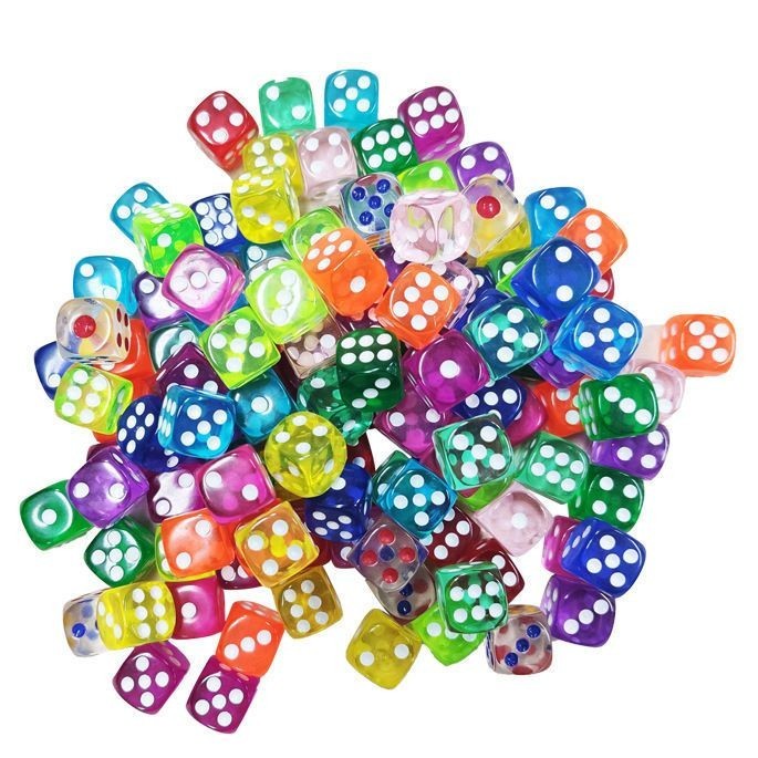 透明圓角骰子14mm色子套裝娛樂篩子彩色骰子亞克力高質量游戲骰子