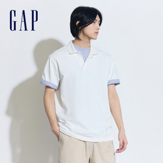 Gap 男裝 Logo短袖POLO衫-白色(460848)