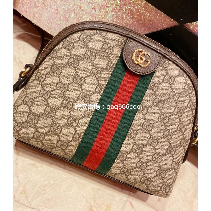 幸運星二手 95新 GUCCI Ophidia Supreme GG 肩背包 貝殼包 499621 蔡依林 斜背包