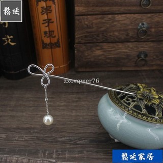 🚚🔥臺\免運\灣出貨🔥現代簡約仿珍珠流蘇髮簪宮廷古裝漢服步搖小香風髮飾品金屬單簪SY