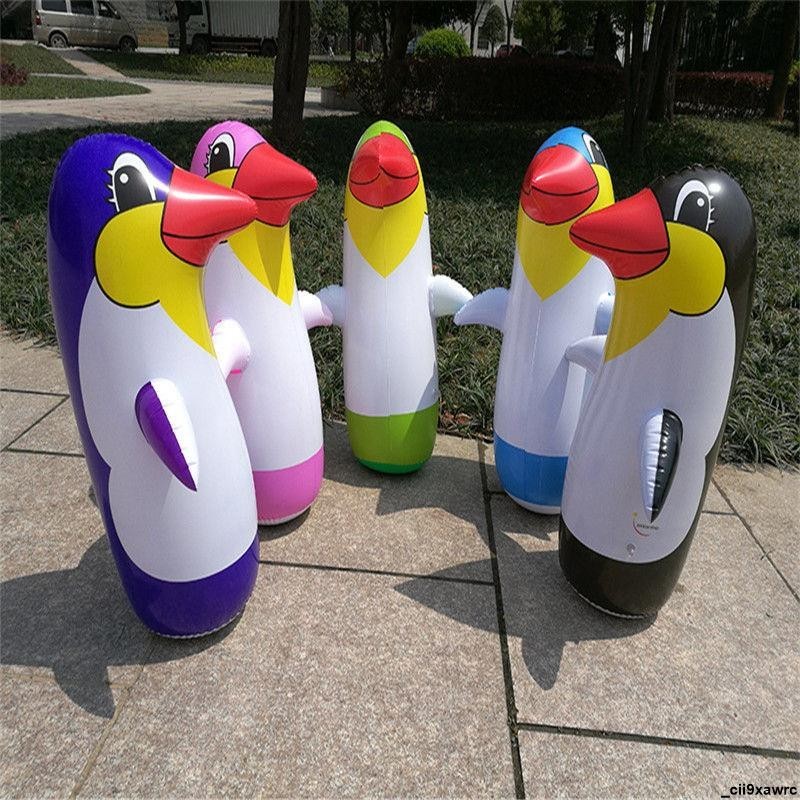 新款大號企鵝不倒翁 充氣玩具 批發充氣企鵝 不倒翁 兒童充氣禮物 玩具