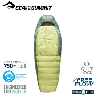 【Sea To Summit 澳洲 女 Ascent W -1氣流羽絨睡袋R《芹綠》】SL041101/保暖睡袋/露營