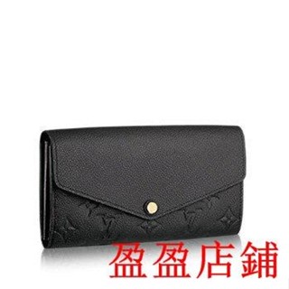 盈盈二手//LOUIS VUITTON LV Sarah Empreinte錢包 小型皮具 黑色