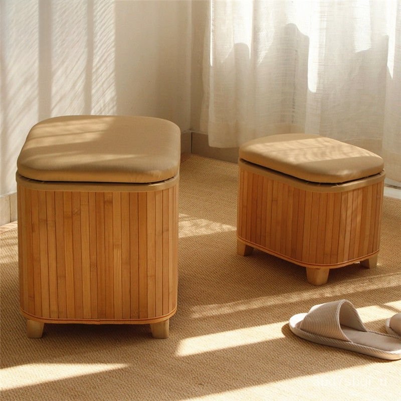 收納凳子 儲物凳 傢用長方形實木小凳 門口可坐人整理箱 多功能換鞋凳