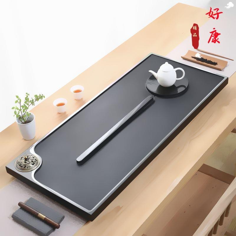 免運 烏金石茶盤 茶盤 石頭茶盤 石製茶盤 茶具 天然烏金石茶盤 茶臺 黑石茶盤 茶具 石茶盤 高檔茶盤 【可貨到付款】