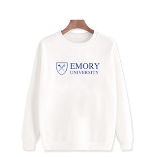 Emory埃默里大學校服衛衣圓領套頭秋冬季加絨加厚學生長袖班服潮