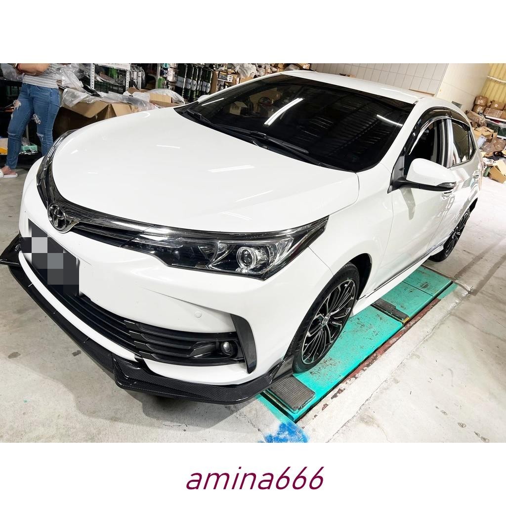 蔓森✌TOYOTA 11代 11.5代 ALTIS 專用 消光黑 競速PLUS版 前下巴 前鏟 前定風翼 前擾流板✌88