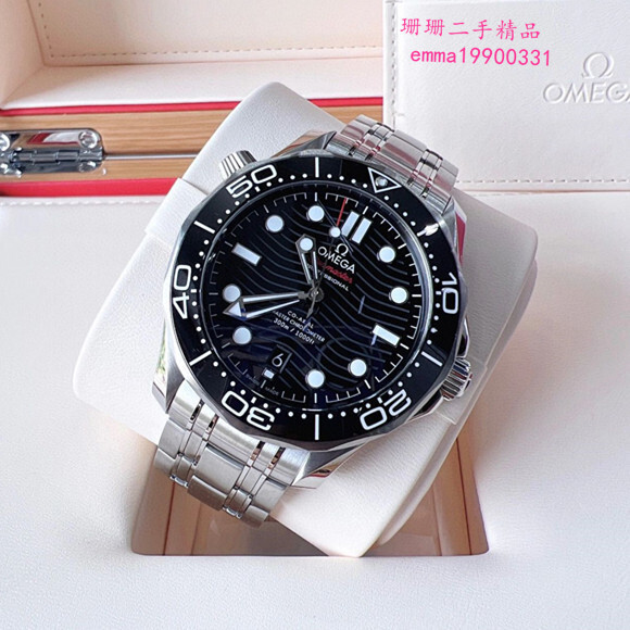 二手 OMEGA 歐米茄 精鋼手錶 海馬系列 42mm 自動機械錶 腕錶 男士手錶 情侶款 黑色 經典百搭 免運