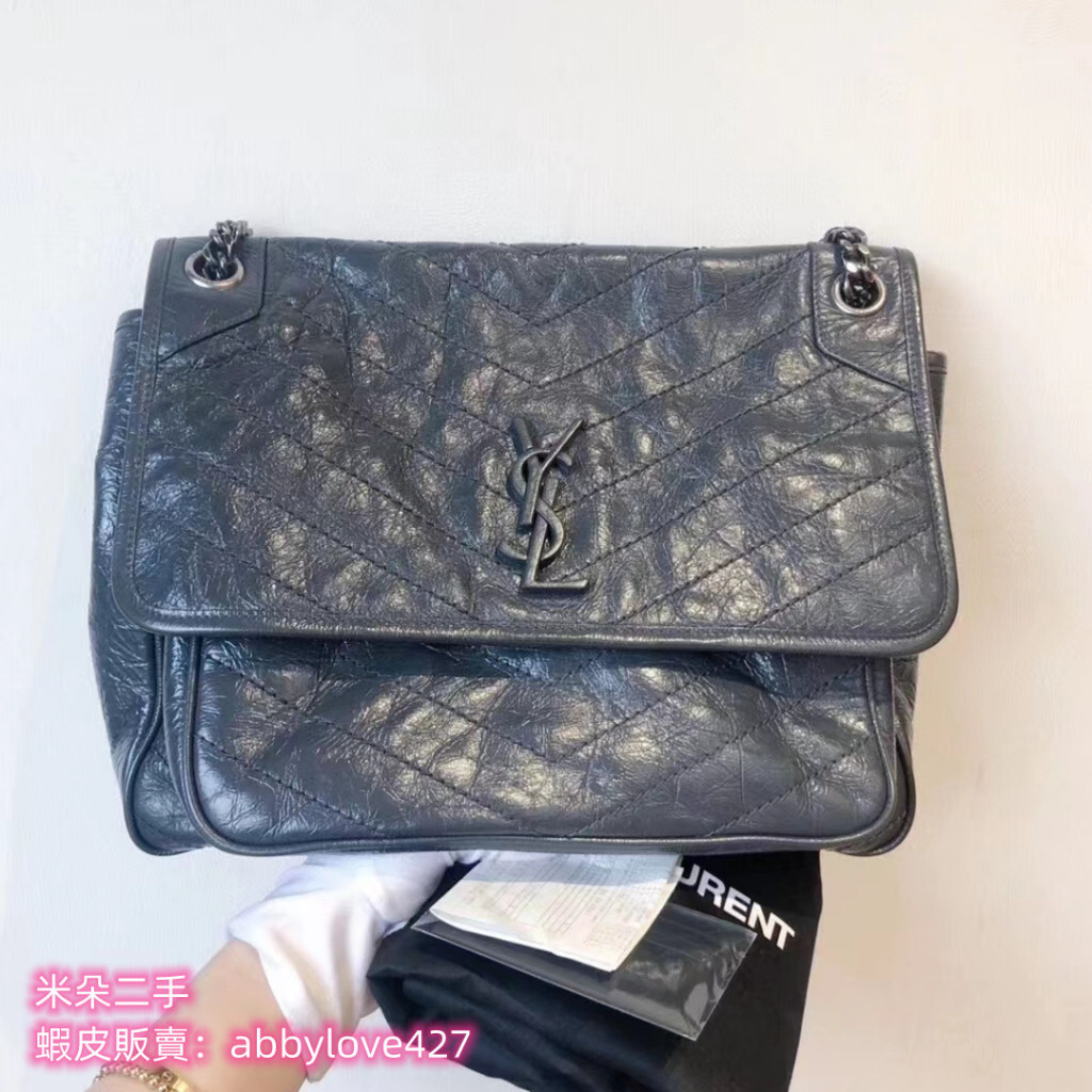 二手 SAINT LAURENT 聖羅蘭 YSL NIKI 中號 經典 郵差包 流浪包 498894女包