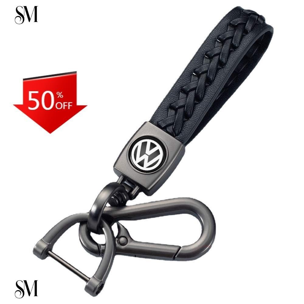 【SYM】皮質編織鑰匙繩扣 適用於VW福斯Polo golf Vento Passat Tiguan T4 T5